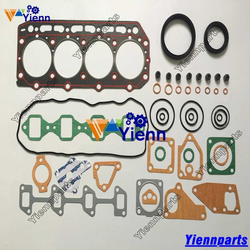 Для Yanmar 4D84-2 4TN84 полный комплект прокладок 729405-92630 прокладка головки блока цилиндров Yanmar F37D F395 F605 GT-45 US45 тракторного двигателя Запчасти