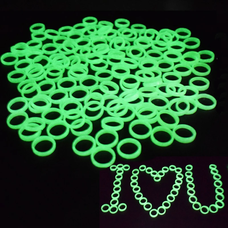 

100pcs/set Luminous Rings Glow Light In The Dark Toy Flash Party For Adults Kids Playing In Night Romantic Gift for Girlfriend