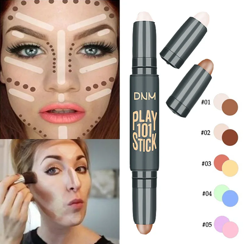 

Concealer Bronzer Cream Stick Makeup Base Highlighter Dark Circle Cover Skin Brighten Oil-control Shadow Make Up Primer