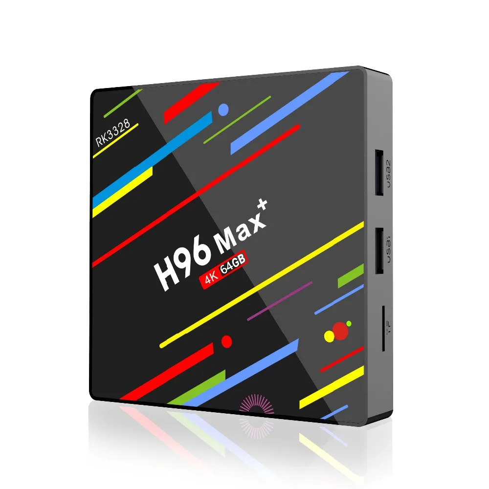 H96 MAX Plus RK3328  Android 8.1 TV Box 4GB RAM 64GB ROM4K Set Top Box 2.4G/5G Wifi H.265  pk h96 pro h96 max h2 h96 max+