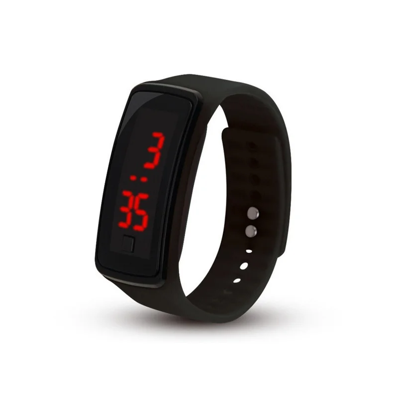 

Men Women Casual Sports Bracelet Watches LED Electronic Digital Candy Color Silicone Wrist Watch for Children fitness equipment