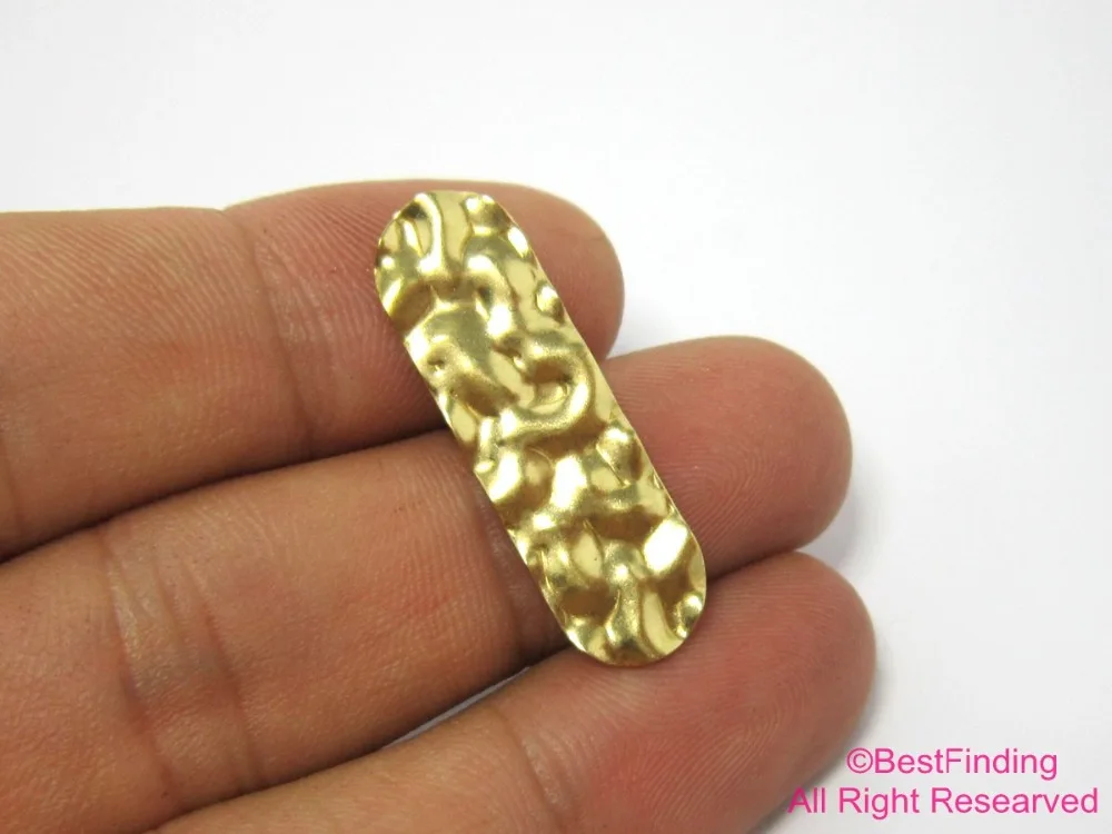 

20pcs Brass earrings findings 32x10mm wavy Rectangle Raw brass piece R095