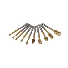 10Pcs 1/8Inch Shank Milling Rotary File Burrs Bit Locator Set Wood Carving Rasps Hand Tools 10Pcs 1/8Inch Shank Milling Rotary File Burrs Bit Locator Set Wood Carving Rasps Hand Tools