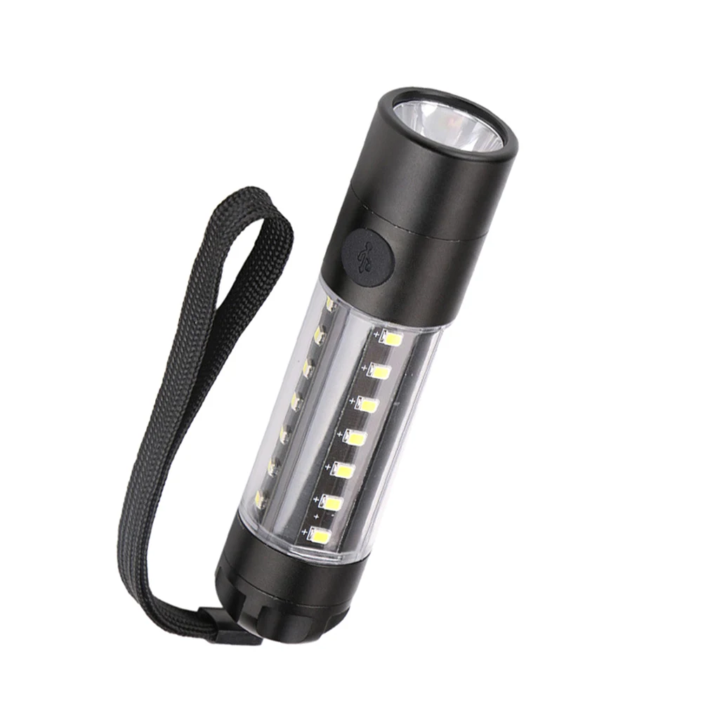 

LED Flashlight Battery Powered Emergency Lamp With Lanyard Portable Torch Light for Camping Cycling ASD88