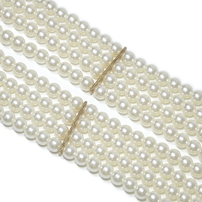 Cinturón de Cintura para Mujer Cadena de Perlas Artificiales Joyería Accesorio para vestidos de falda vestido