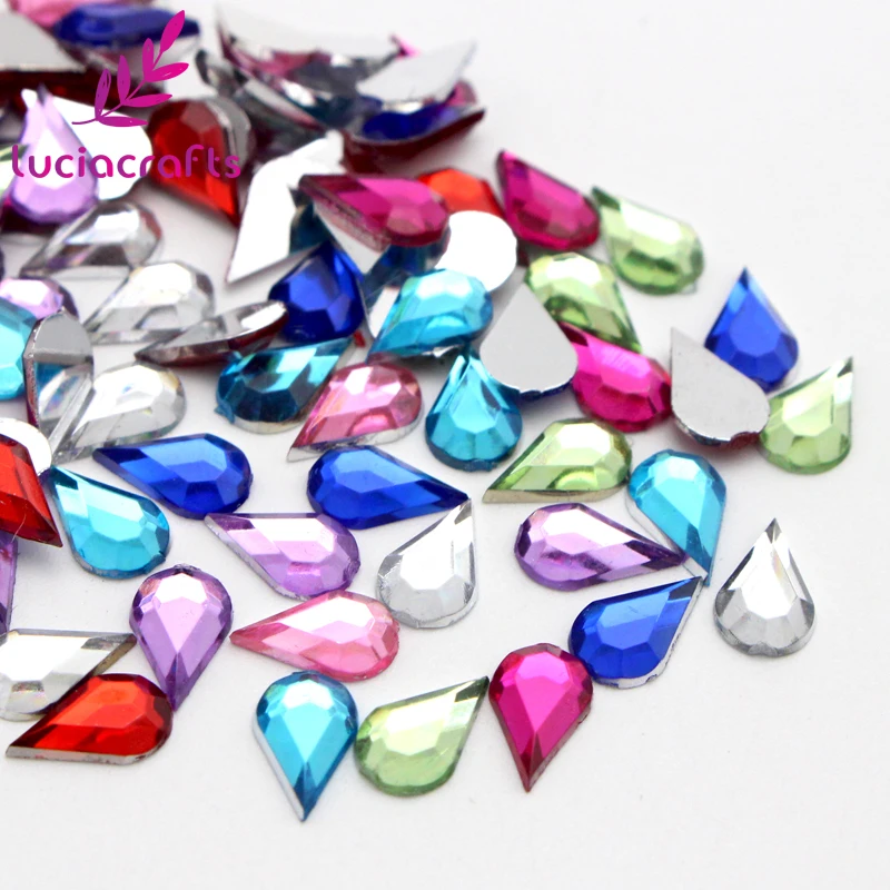 

Lucia crafts Multi Size Crystal 3D Warterdrop Rhinestone Flatback Garment DIY Scrapbook (not hotfix use glue) G0409