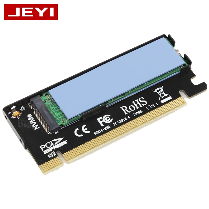 JEYI CoolSwift теплоотвод M.2 NVMe SSD NGFF к PCIE X4 адаптер MKey интерфейсная карта Suppor PCI Express 3 0x16
