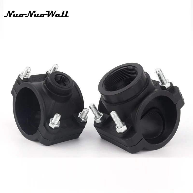 

1pc NuoNuoWell 20mm 25mm 32mm PE Pipe Repair Connector Drip Tape Accessories By-Pass Connector 1/2" 3/4" 1" thread Adapter