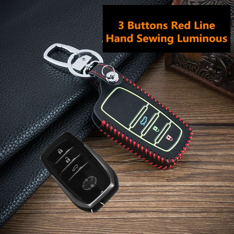 Luminous-Leather-Car-Smart-Key-Cover-Case-For-Toyota-Camry-Coralla-Crown-RAV4-Highlander-2015-2 (5)