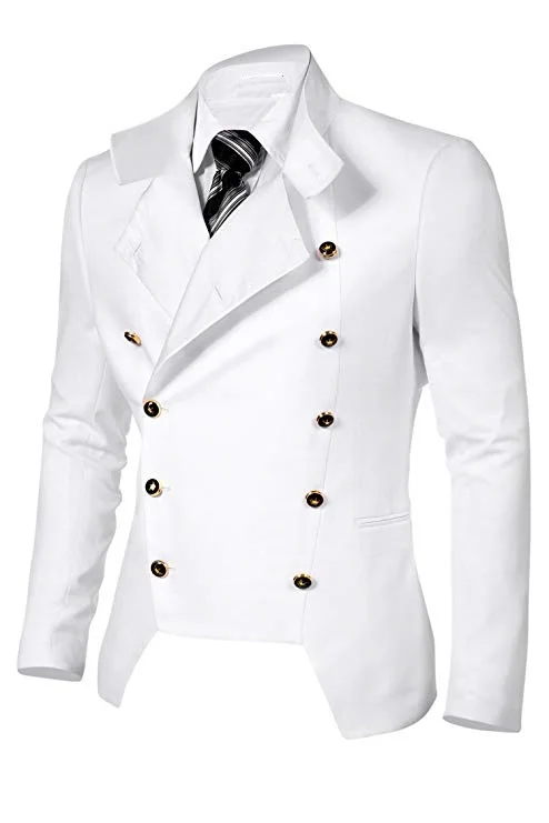 Мода 2019 г. Для Мужчин's повседневное двубортный пиджак портной Высокое качество мужчин Slim Fit Стильный костюм Куртка Блейзер