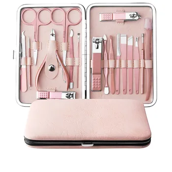 

18Pcs Nail clipper nail tool set Stainless Steel Nail Clippers Scissors Suit Set Kits Manicure25