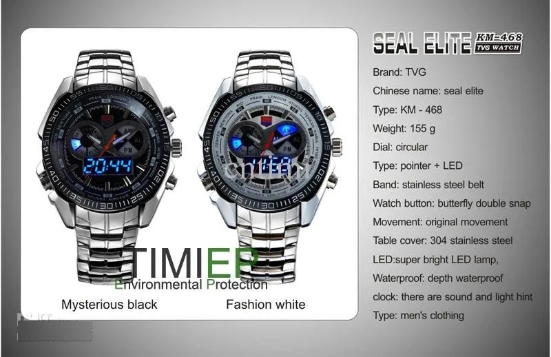 escribir USD United Pulau de pantalla resistente Java almacén para marca Lavar con agua deportiva cuarzo hombre al doble militar el Dollar Relojes reloj Digital Tvg LED inoxidable States acero 39 escribir USD United Pulau 39