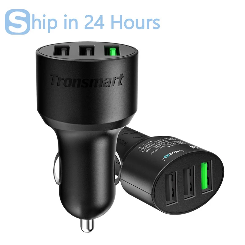 bilder für Tronsmart c3pta 3 port auto-ladegerät für qualcomm offizielle zertifiziert Quick Charge 3,0 QC3.0 USB Smart Ladegerät für Handy Power Bank bilder für Tronsmart c3pta 3 port auto-ladegerät für qualcomm offizielle zertifiziert Quick Charge 3,0 QC3.0 USB Smart Ladegerät für Handy Power Bank