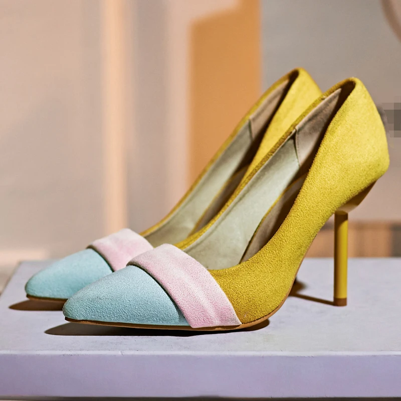 2016 New Plus Size 40 43 High heeled Pumps font b Women b font Shoes Beige