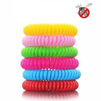 

10pcs Summer plastic outdoor children adult retractable telephone lines drive mosquito rings anti-mosquito silicone wristband
