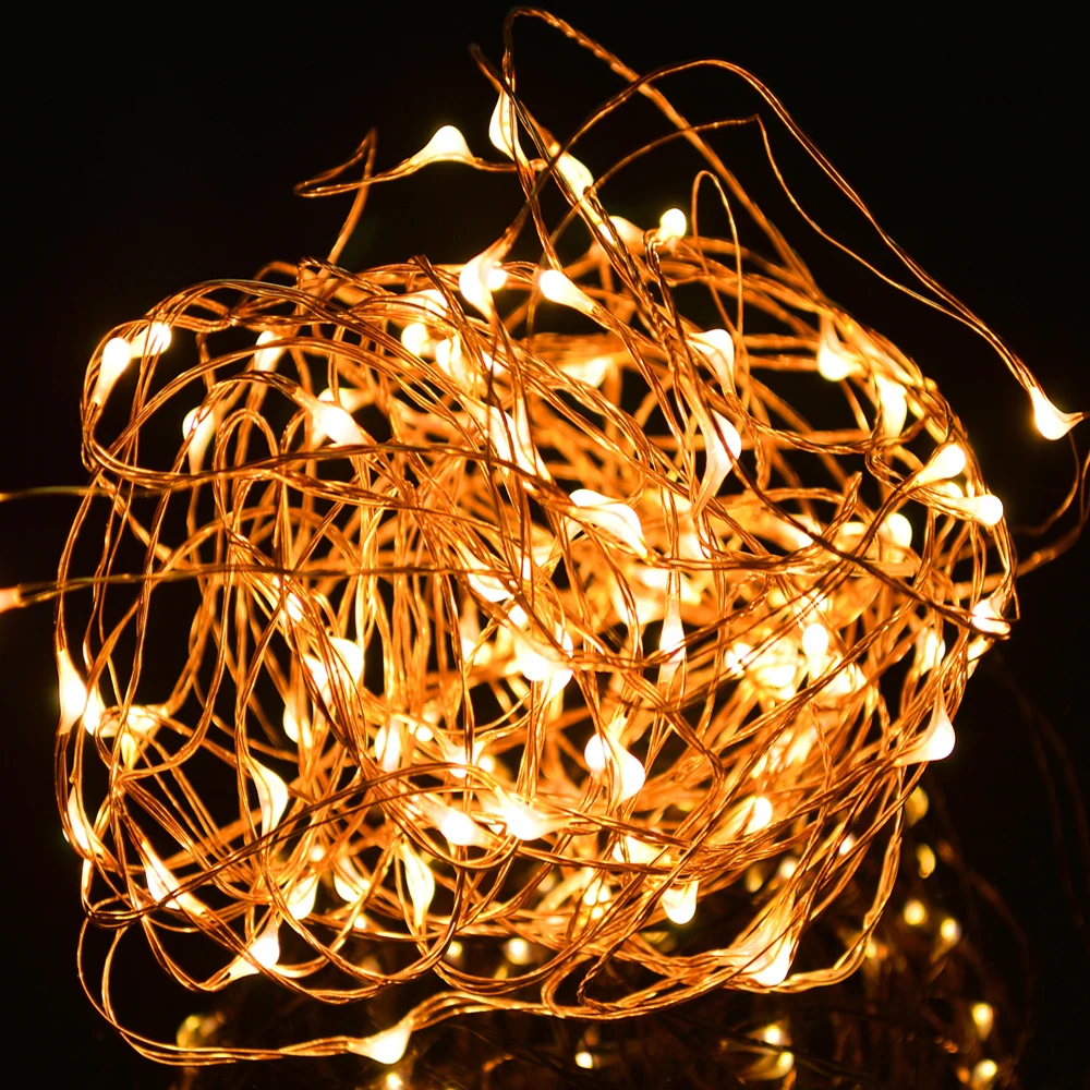 33Ft Copper Wire LED Starry Lights Festival Decorative LED String