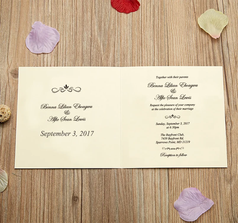  White Lace Wedding Invitation Card Laser Cutting Invitation With Envelope - Set of 50 - 32861062926