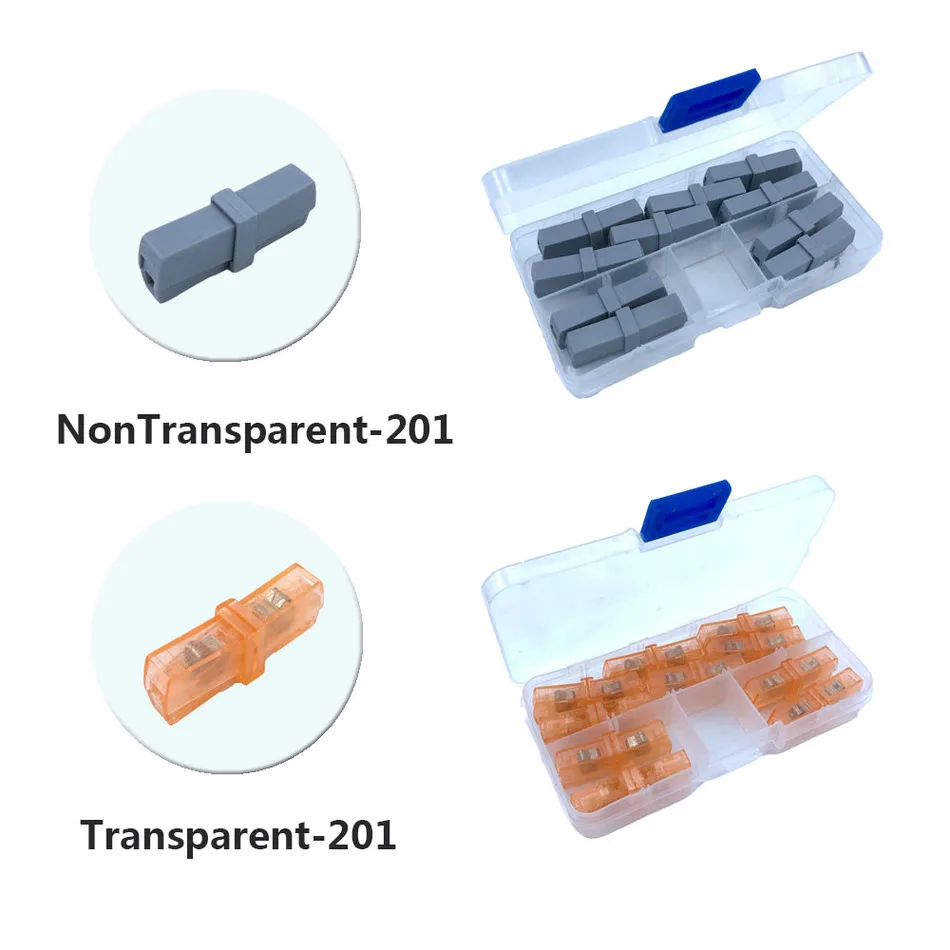 Wago Type 224 201 Lighting Connector 10PCS/Box Insert Wire Quick