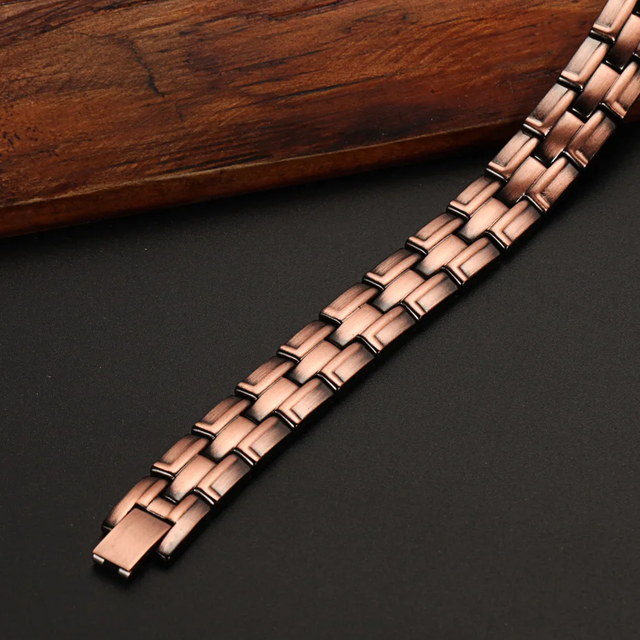 WelMag Copper Bracelet For Men Bio Energy One Row Magnet Bangle Therapy Holagram Magnetic Healing Bracelet