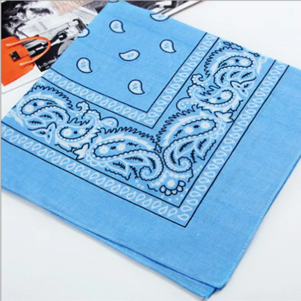 Недорогой винтажный квадратный платок с геометрическим принтом, хлопковый платок для головы, шейный шарф, браслет, платок, карманное полотенце - Цвет: 4