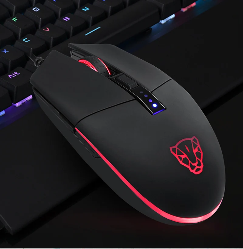 Motospeed V50 Проводная игровая клавиатура Мышь RGB холодный Подсветка Программируемый Эргономичный дизайн регулировки 4000 Точек на дюйм игры Мышь для официальный ПК