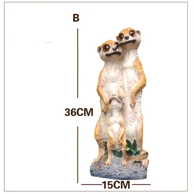 Наружные садовые полимерные изделия Mongoose украшение статуи домашний внутренний двор балкон милый кот скульптуры животных Декор парк украшения - Цвет: style3
