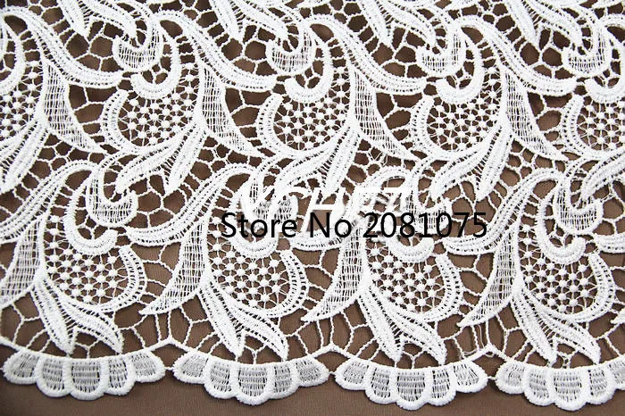 Новая мода белый Африканский шнур кружева французская кружевная ткань высококачественное гипюровое кружево Материал для вечерние платья на свадьбу! M1015