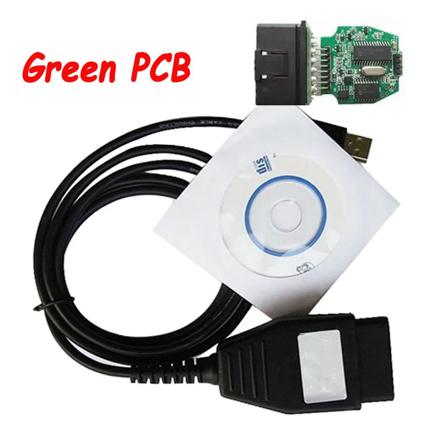 Comprar El mejor PCB verde para Ford VCM OBD Cable de diagnóstico automático FoCOM programa de diagnóstico VCM OBD OBD2 interfaz para coche 1996 Car 2010