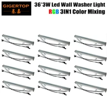 12 xlot сильный Функция Водонепроницаемый горит бар 36 шт. 3in1 3 Вт напольный свет, длинные LED Свет этапа 90 В-240 В, DMX 512,3/7 CH