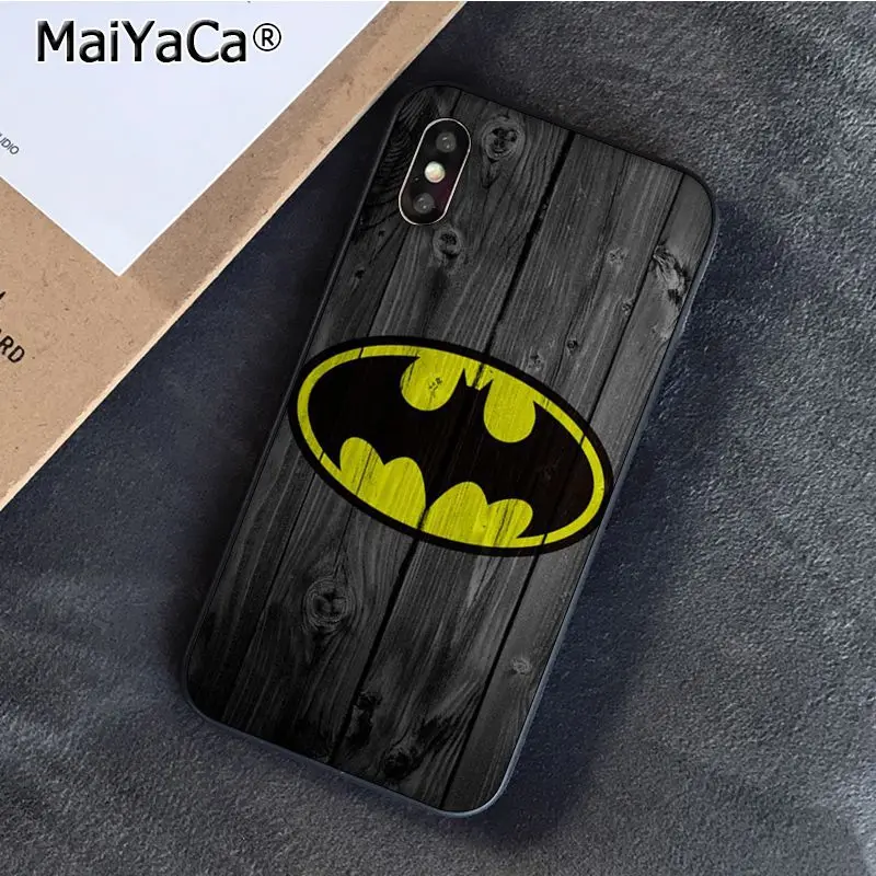MaiYaCa супергерой Бэтмен логотип новинка чехол для телефона Fundas для iphone 11 Pro Max 8 7 6 6S Plus X XS MAX 5 5S SE XR - Цвет: A7