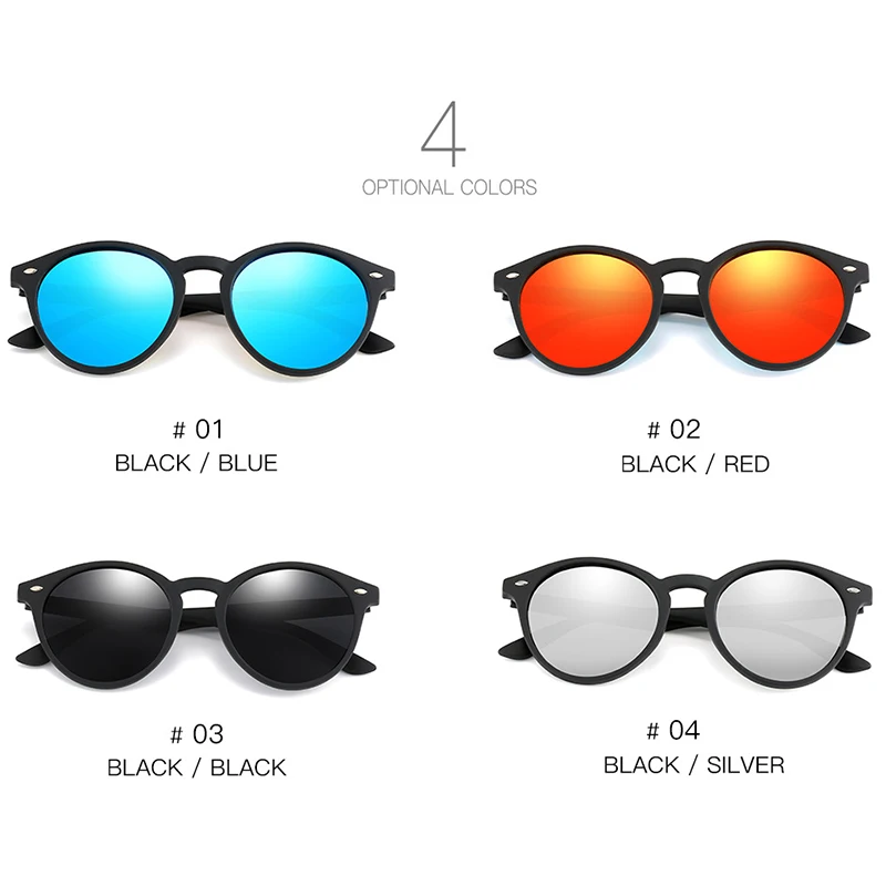 KEITHION 2019 New Vintage Retro Polarized Men Womens Sunglasses Round Mirrored Sun Glasses Fashion UV400 Eyewear