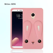 

soft silicone protective back cover For Meizu MS6 case 3D Cute Candy Colors Funny rabbit Shockproof For Meizu M6 Phone Bags
