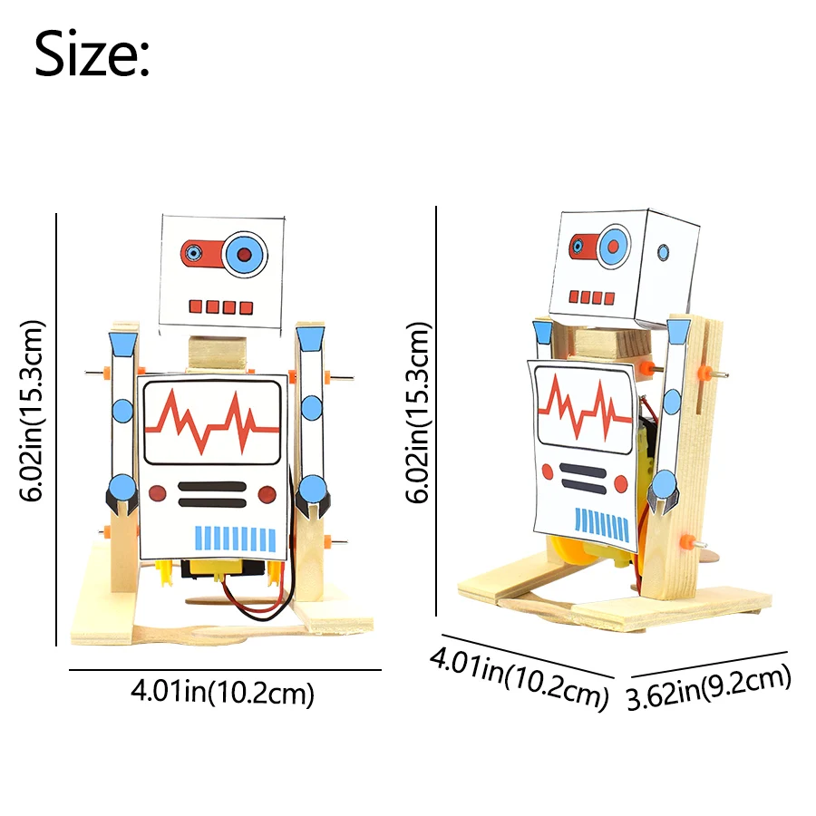 DIY деревянный Электрический робот-робот для ходьбы Модель Набор сборочных игрушек для мальчиков креативный физический эксперимент