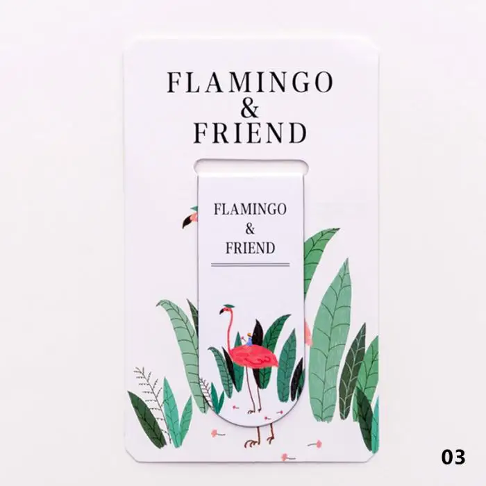 Новые поступления творческий небольшой свежий Фламинго студент ручной книги магнитные закладки школьные канцелярские принадлежности