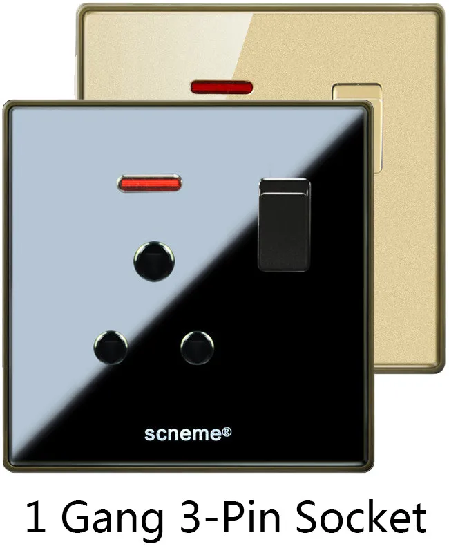 1 Gang 3-pin socket2