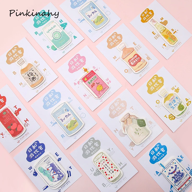 

30 Sheets Creative Drinks Party Memo Pad Kawaii N Times Sticky Notes mini Memo Notepad Bookmark Gift Stationery BQ003