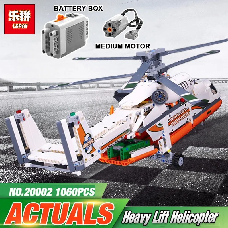 

20002 Heavy Lift Helicopter Technic Plane Building Bricks Blocks Set Boy Gift Toys for Children compatible legoing 42052