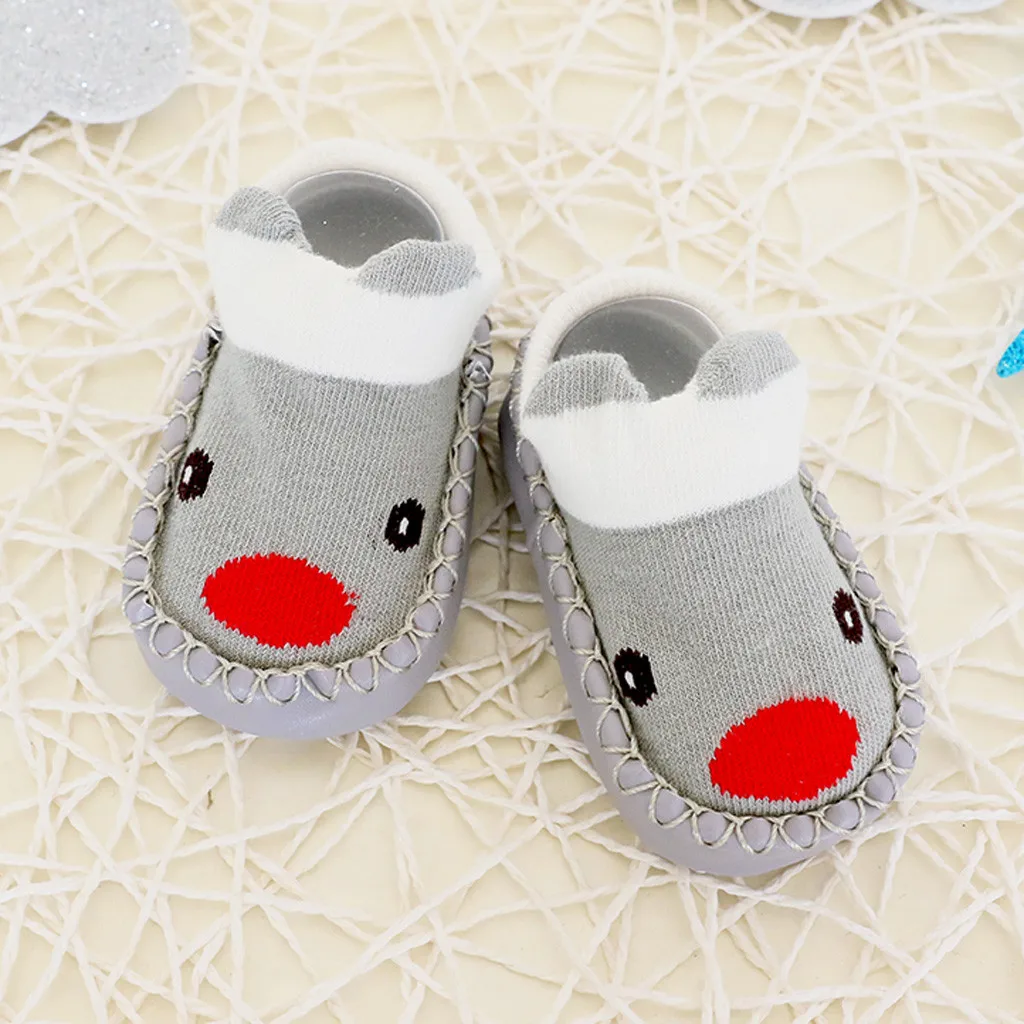 

Slipper Shoes Boots Cartoon Newborn Baby Girls Boys Anti-Slip Socks MM521