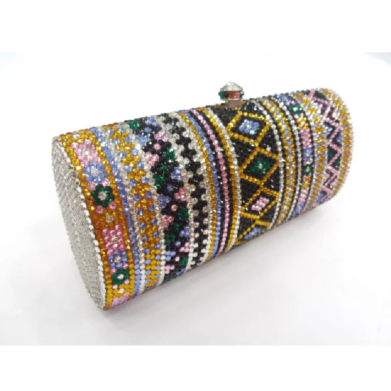 

L7703A Crystal Lady Fashion Bridal Party Metal Evening purse handbag clutch bag case box
