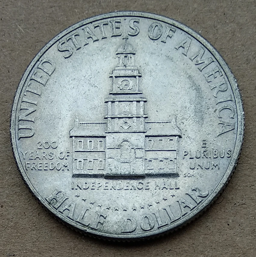 

29.5mm Half Dollar Coin The United States Of America 1776-1976