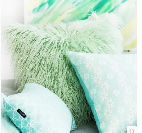 Nordic plush cushion cover sofa large pillowcase bedside ...