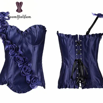 

Wholesale price high quality zip side slimming waist shaper hot body shaperwear women bustier floral corset 806#