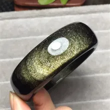 54 мм натуральный золото Обсидиан золото Flash кристалл драгоценный камень женщина браслет Fashional AAAAA