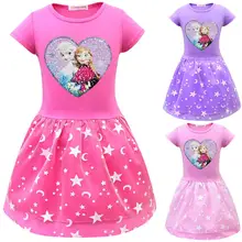 И платья эльпринцессы, и эль, для девочек-подростков и девочек-подростков, с принтом, для девочек и девочек, одежда и детская одежда