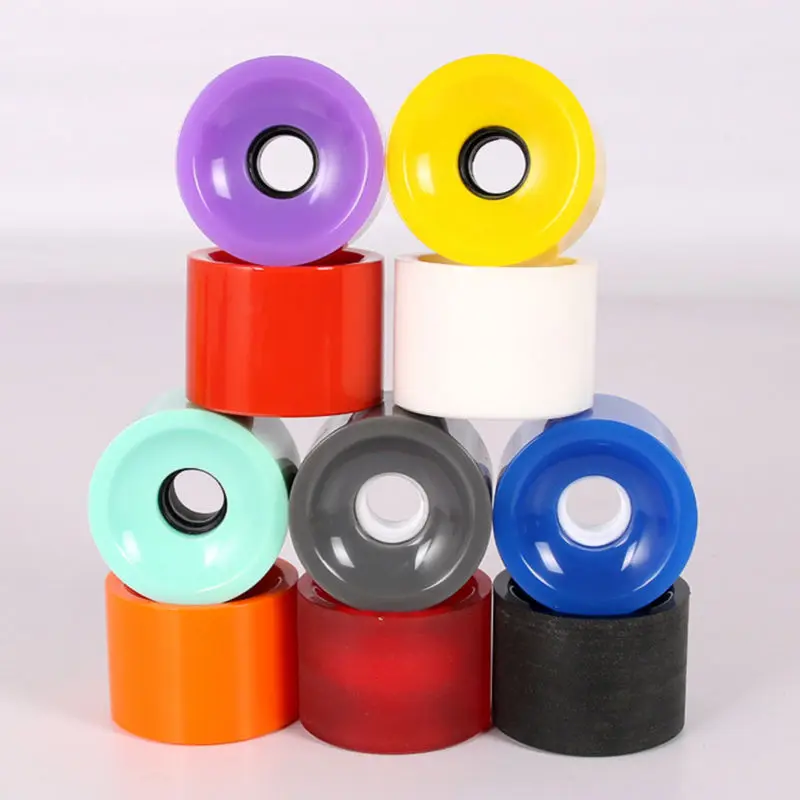 

4pcs PU Skateboard Wheel With Bearing Big Small Fish Skate Board Double Rocker Skate Board Longboard Accessories Parts 70*51mm