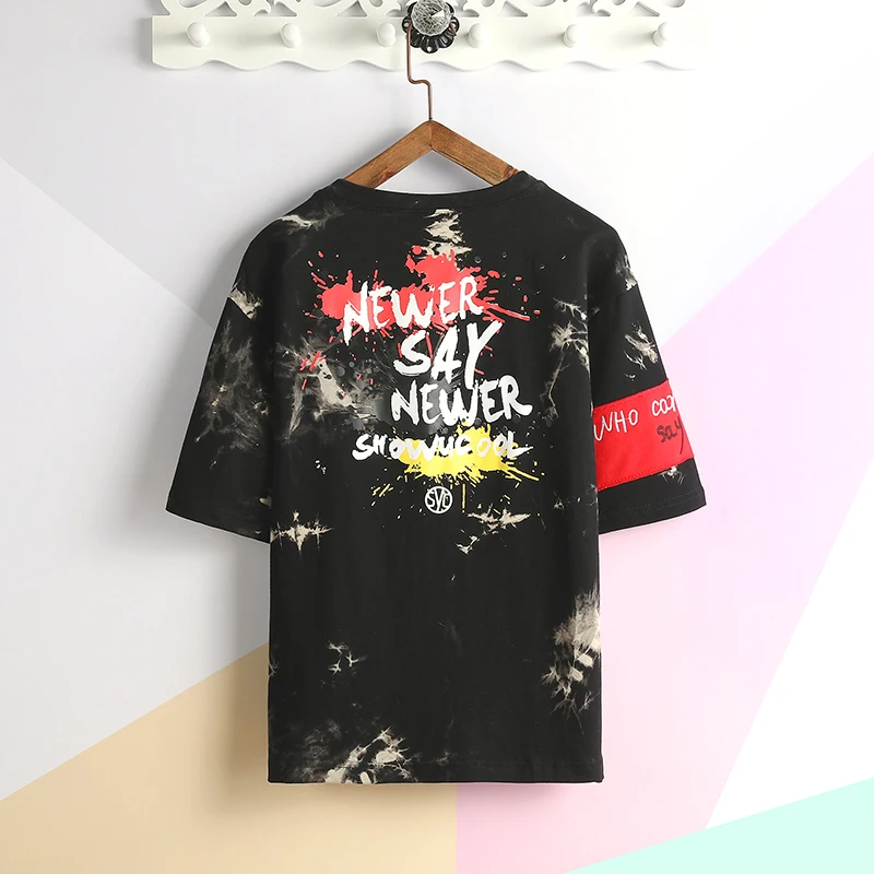 

Brand letter T-shirt never say never print Shirts War Tshirt hip hop Clothes 2019 cool t shirt
