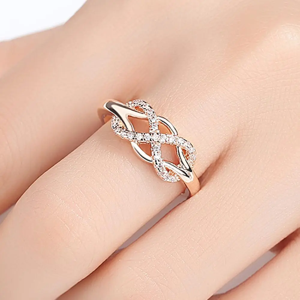 Women's Classy Cubic Zirconia Infinite Ring Cover