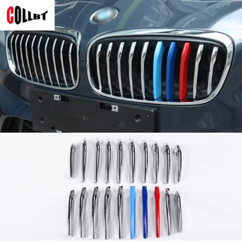 

COLLBT 20Pcs/set 3D M Front Grille Grills Trim Strips Cover Performance Decoration Stickers For BMW 2 Series Active Tourer 15-17