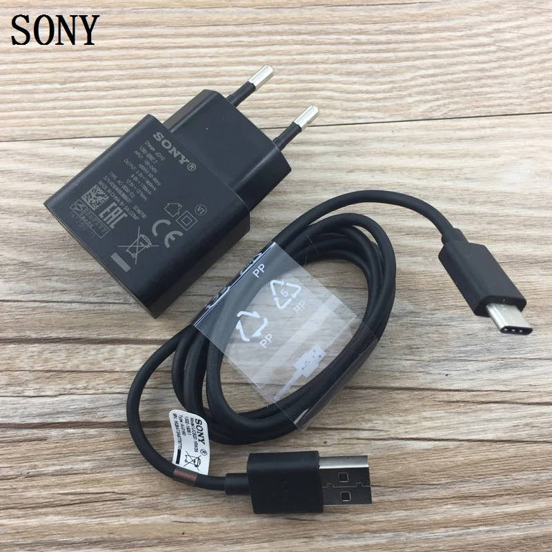 

Original for SONY Xperia XA1 ULTRA Plus XZ1 X COMPACT XZ Premium XZS L1 UCH10 EU fast Quick Charger adapter and USB Type C Cable