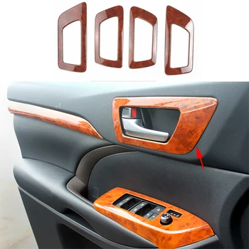 

Top ABS Door Handle Switch Frame Cover Trim 4PCS Fit For Toyota Highlander 2014-2015